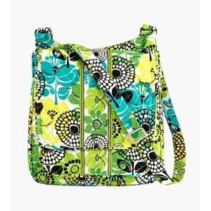 NWT Vera Bradley Hipster Mailbag Crossbody Limes Up